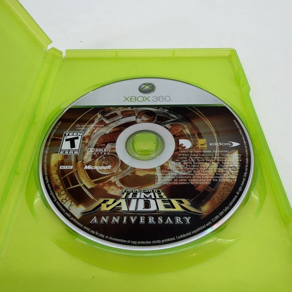 Tomb Raider Anniversary (Microsoft Xbox 360, 2007) No Manual